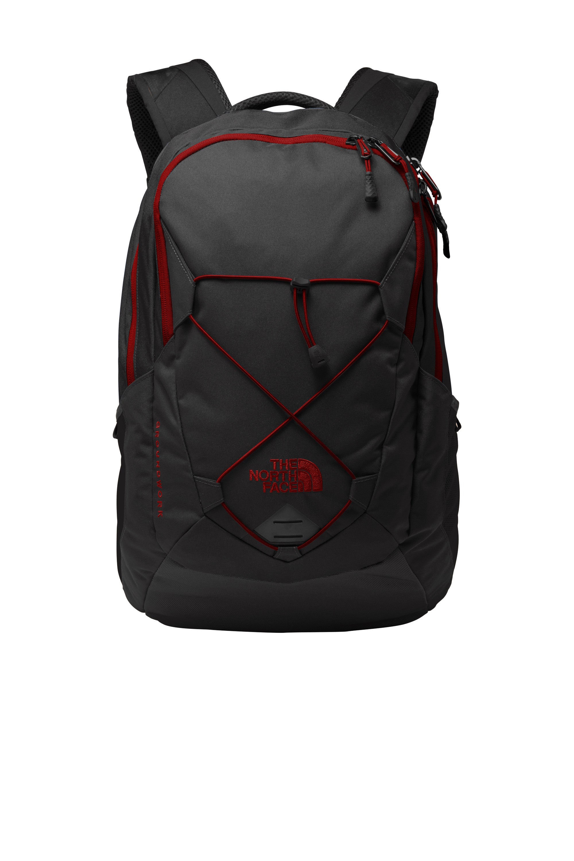 The North Face® Groundwork Backpack TNF Dark Grey Heather/ Cardinal Red