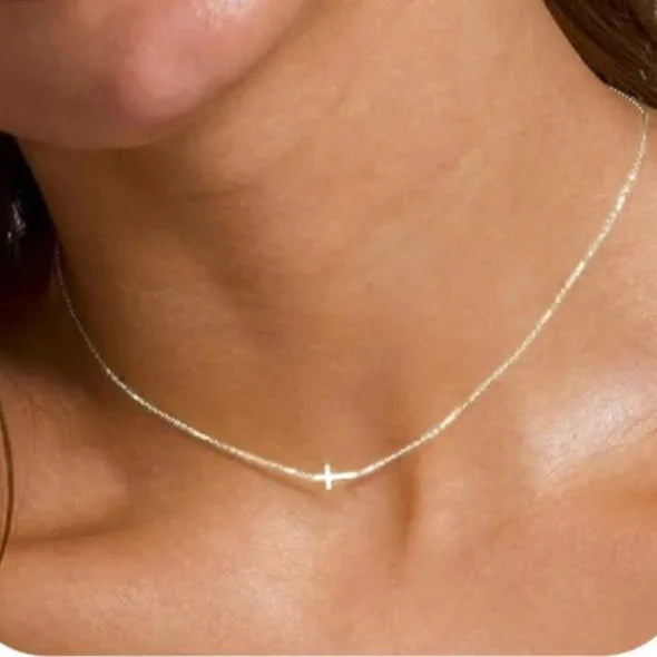 Whispered Grace Cross Necklace