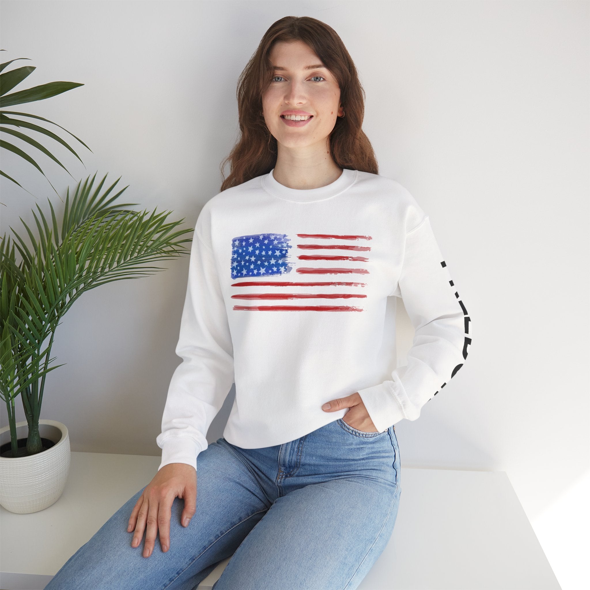 Patriotic Freedom Sweatshirt | Unisex Crewneck | Cozy Independence Day Apparel, Gift for Veterans, Comfortable Casual Wear, Unisex Fashion
