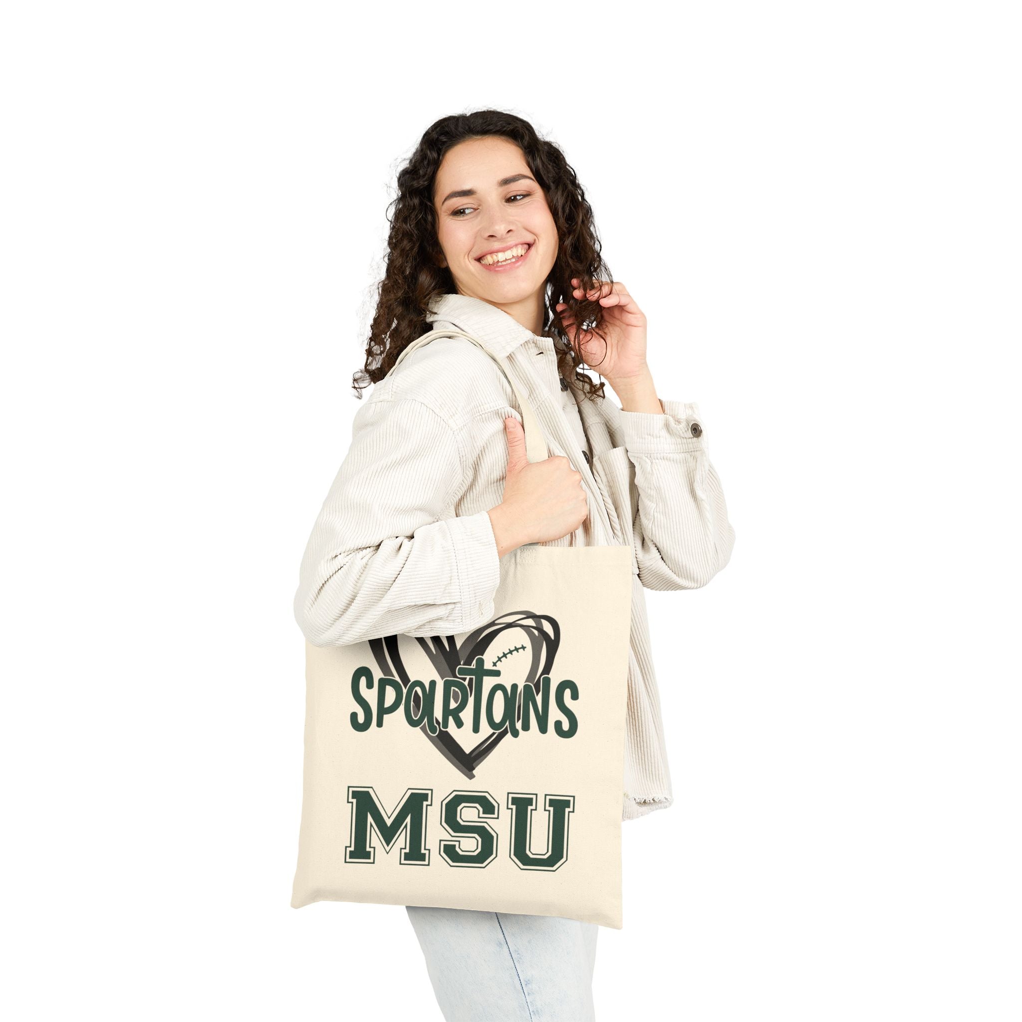 MSU Spartans Cotton Canvas Tote Bag