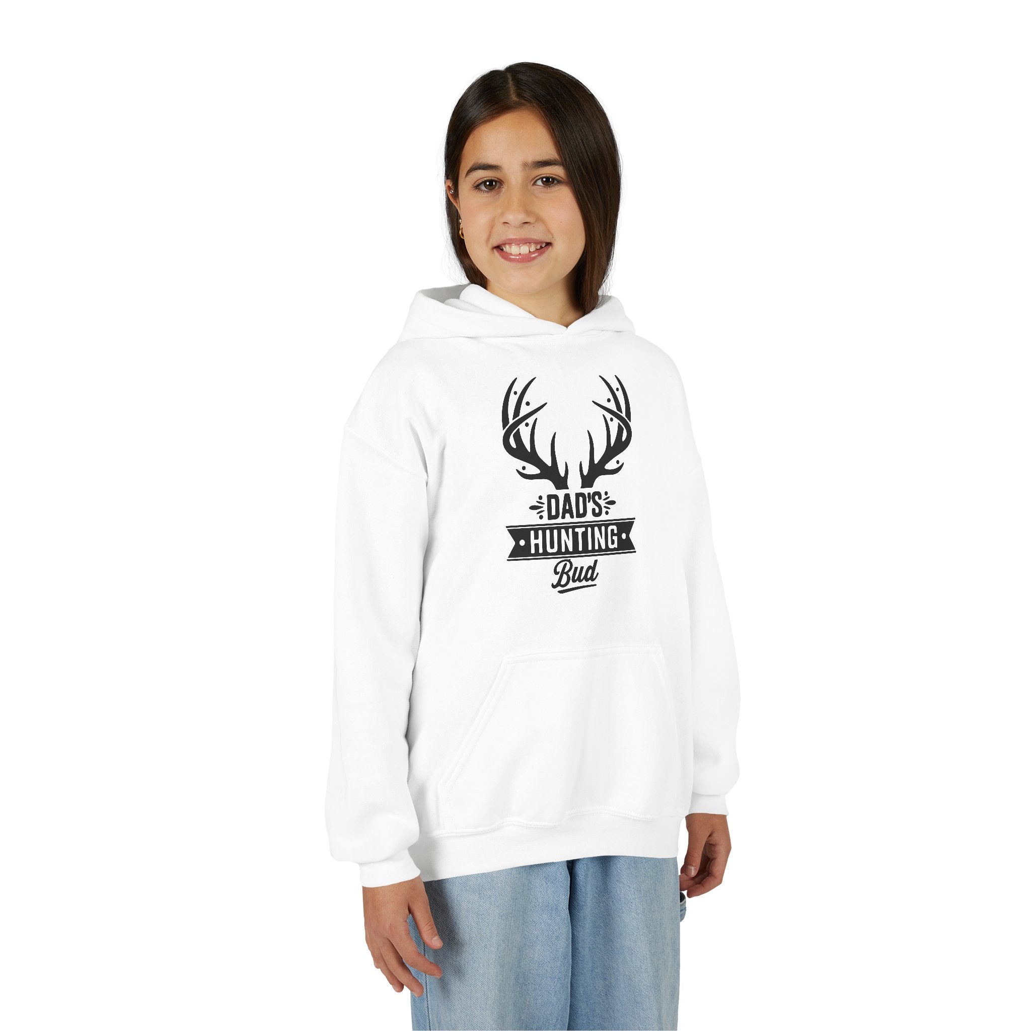 Dad's Hunting Bud Youth Hooded Sweatshirt