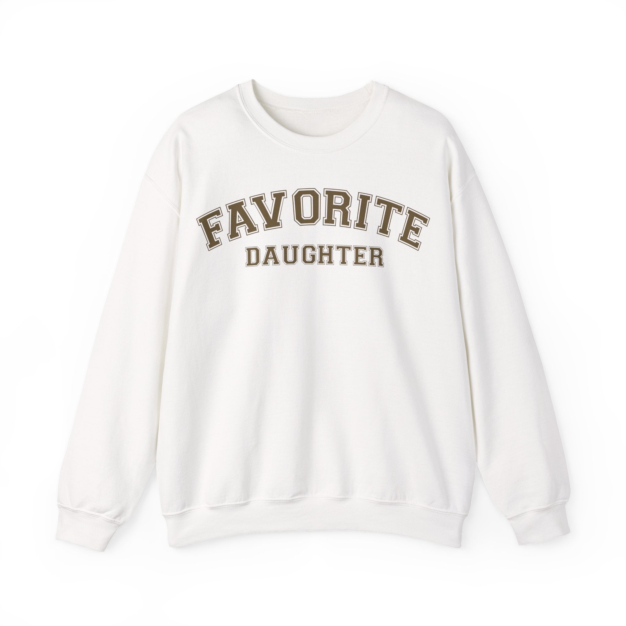 Favorite Daughter Crewneck Sweatshirt, Cozy Gift for Mom, Birthday Present, Family Gatherings, Casual Layer