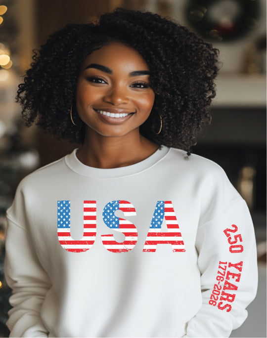 USA stripes 250 Years Crewneck