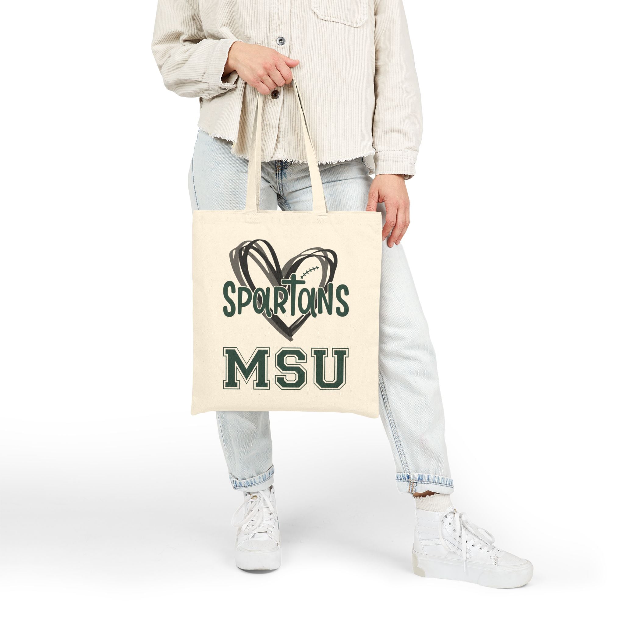 MSU Spartans Cotton Canvas Tote Bag