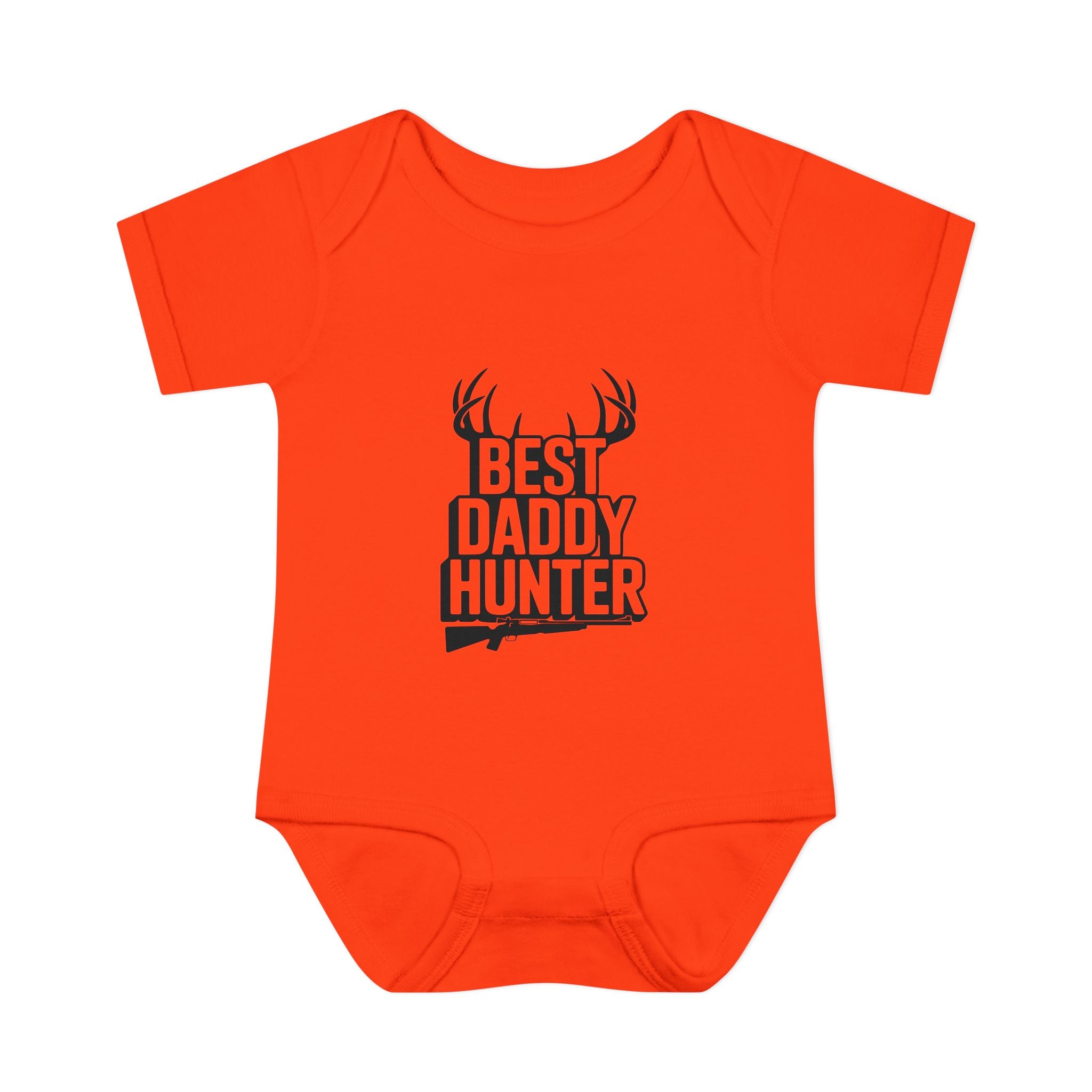 Best Daddy Hunter Infant Bodysuit Black Text
