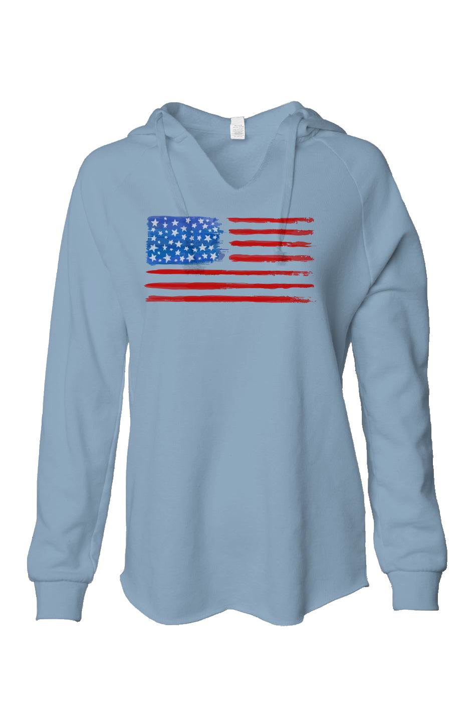 Womens Lightweight  Wash Hooded Sweatshirt