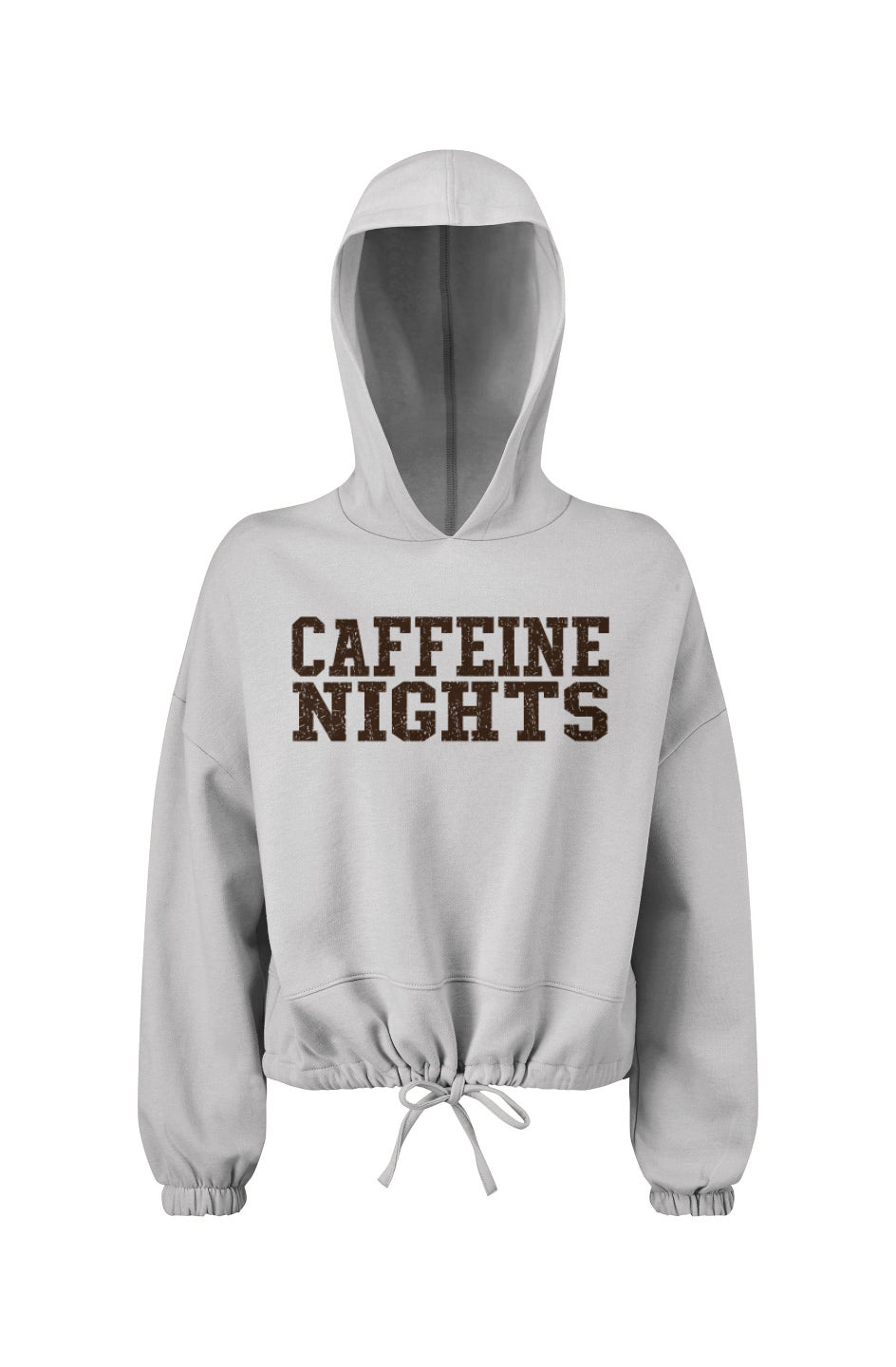 Ladies' Cropped Oversize Hooded Sweatshirt