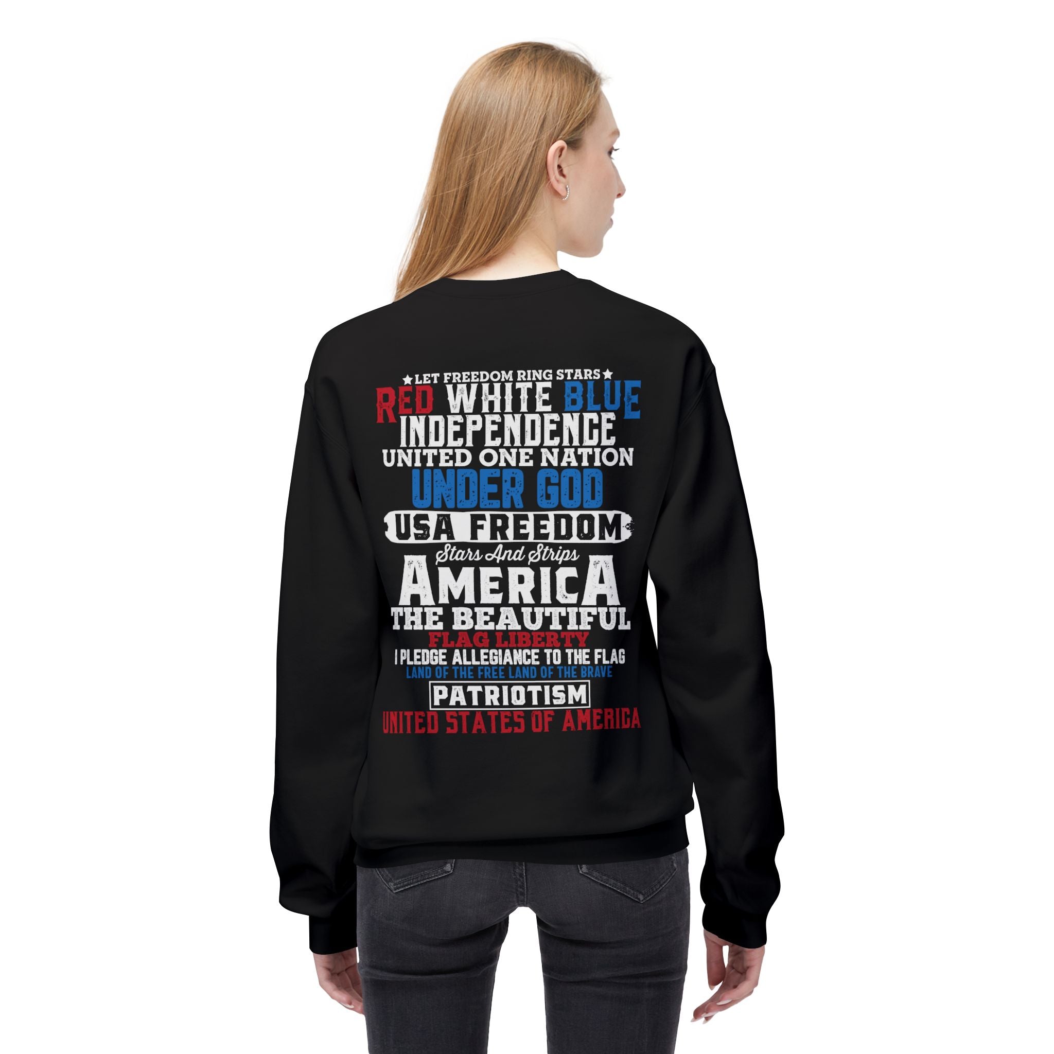 Patriotic Freedom Sweatshirt, Unisex Crewneck, Independence Day Gift, Red White Blue Apparel, American Pride Clothing