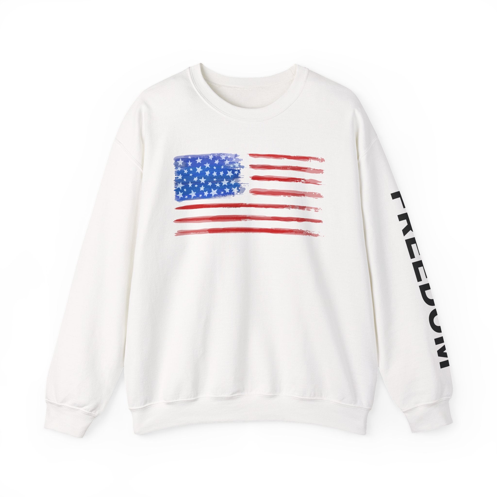 Patriotic Freedom Sweatshirt | Unisex Crewneck | Cozy Independence Day Apparel, Gift for Veterans, Comfortable Casual Wear, Unisex Fashion