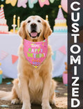 Custom Birthday Girl Pink Dog Bandana Quality Polyester
