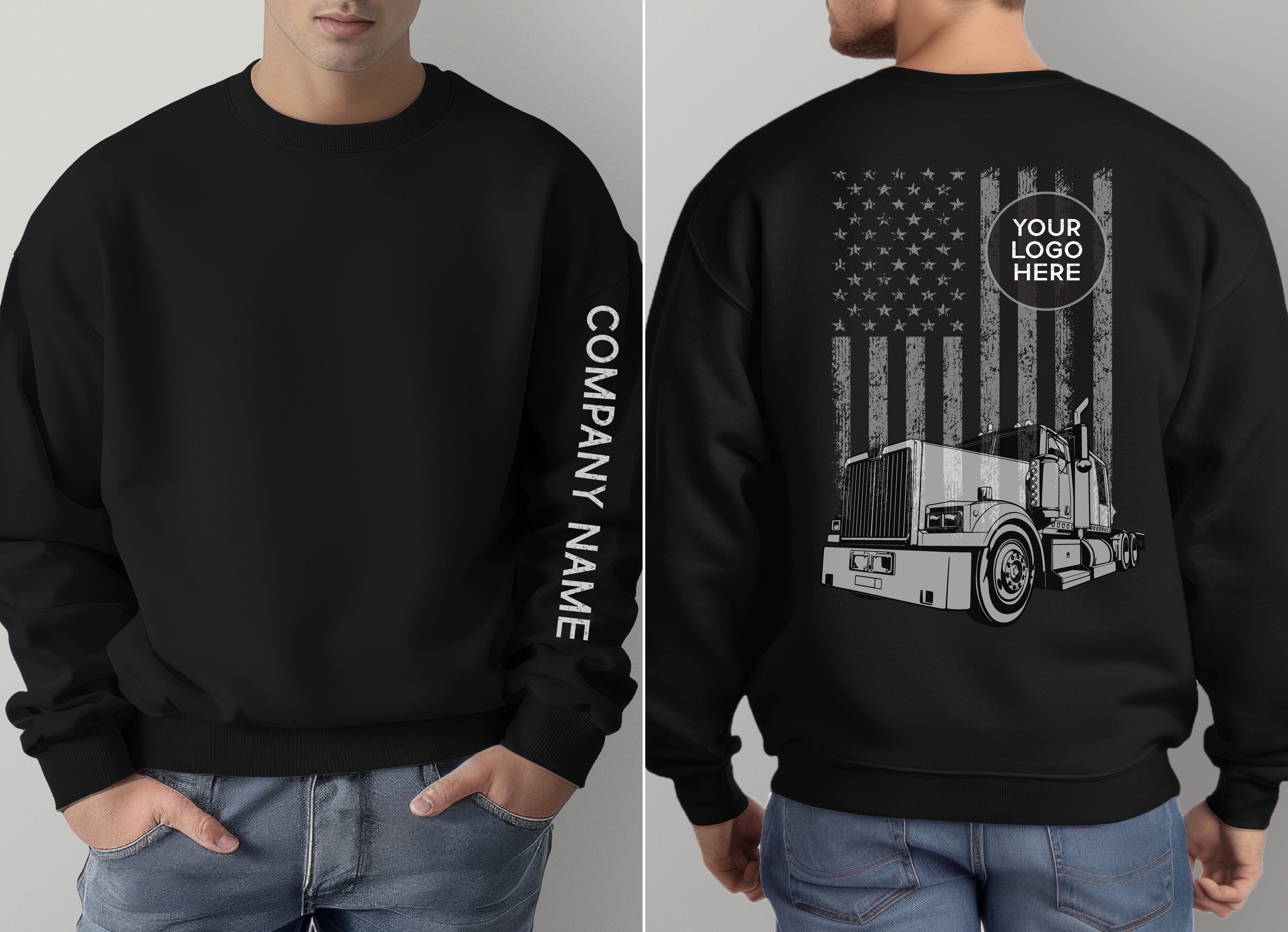 Custom Company Equipment Image Added to Crewneck