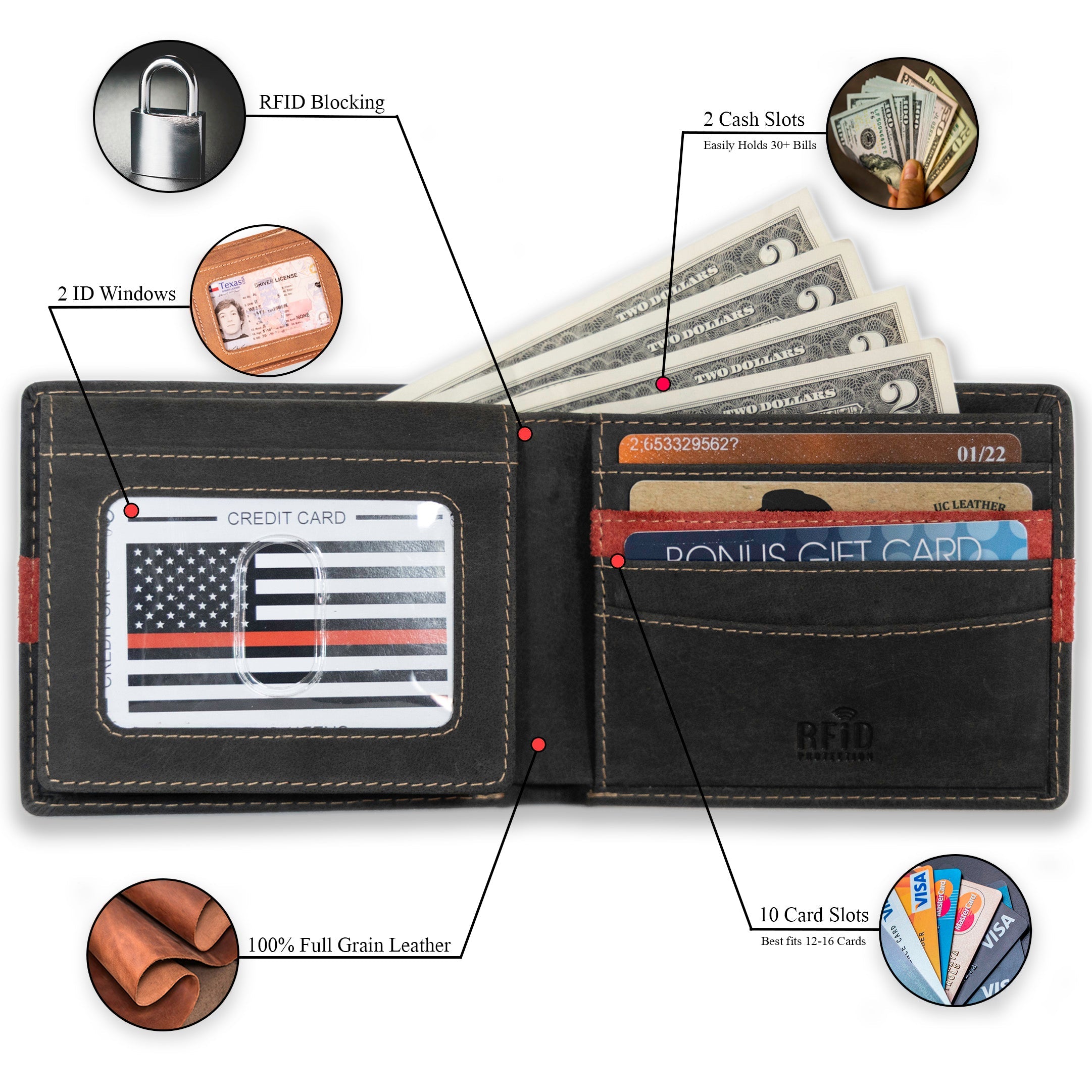 Leather Bifold Wallet