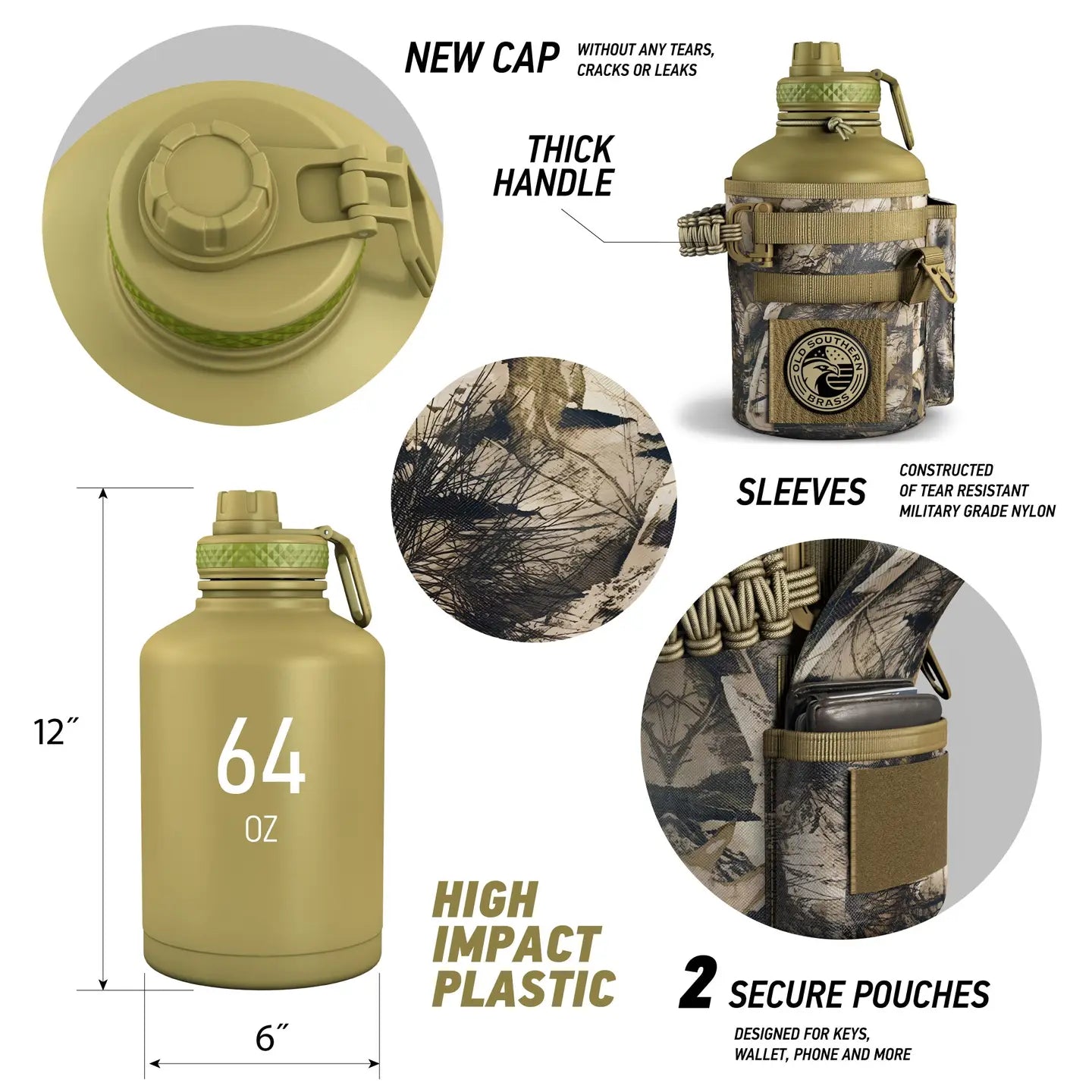 Canteen - Woodland Camo 32oz or 64oz Size Options