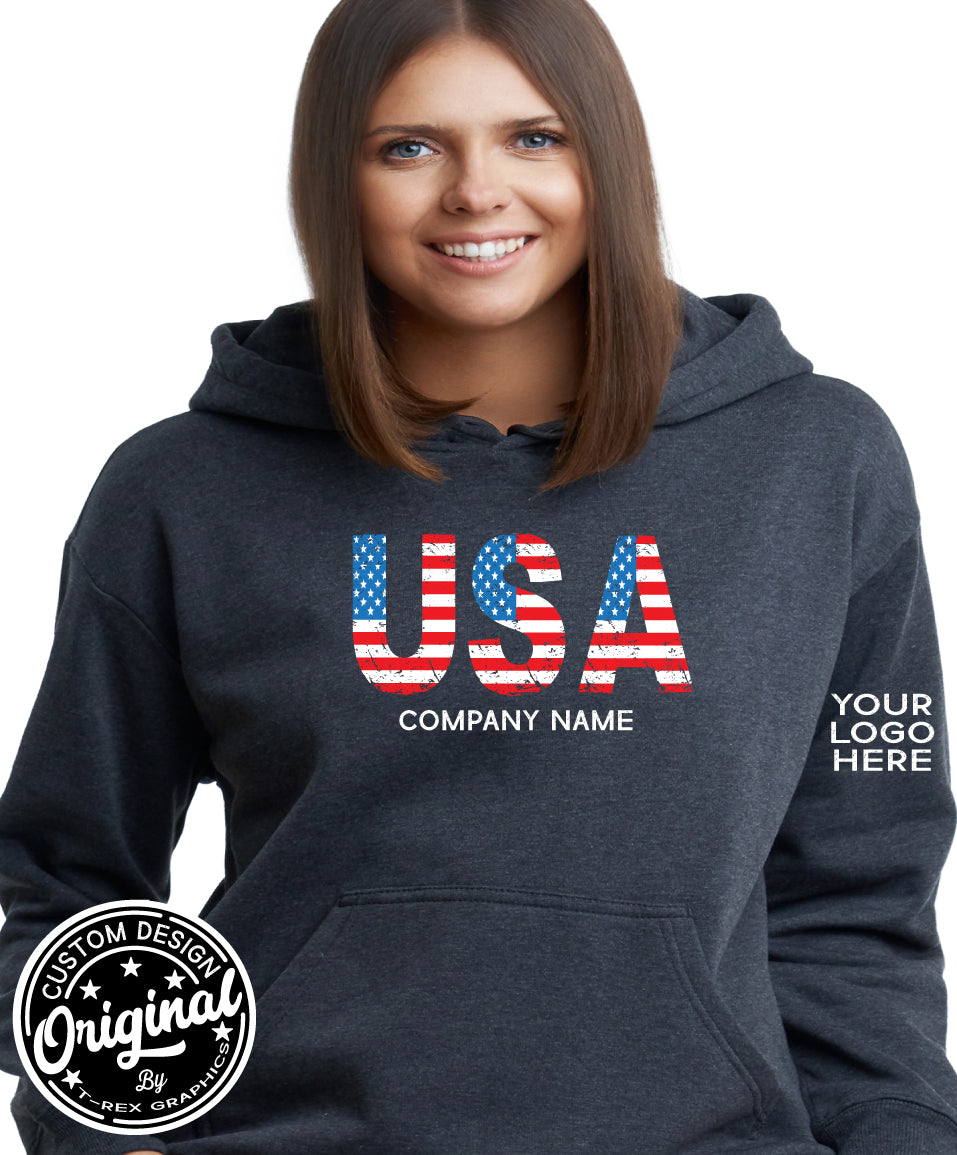 USA Custom Text With Logo