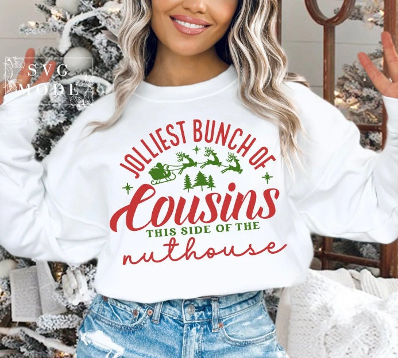 Jolliest Bunch Of Cousins Christmas Sweatshirt